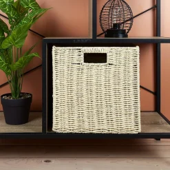 Cube de rangement tressé pliable