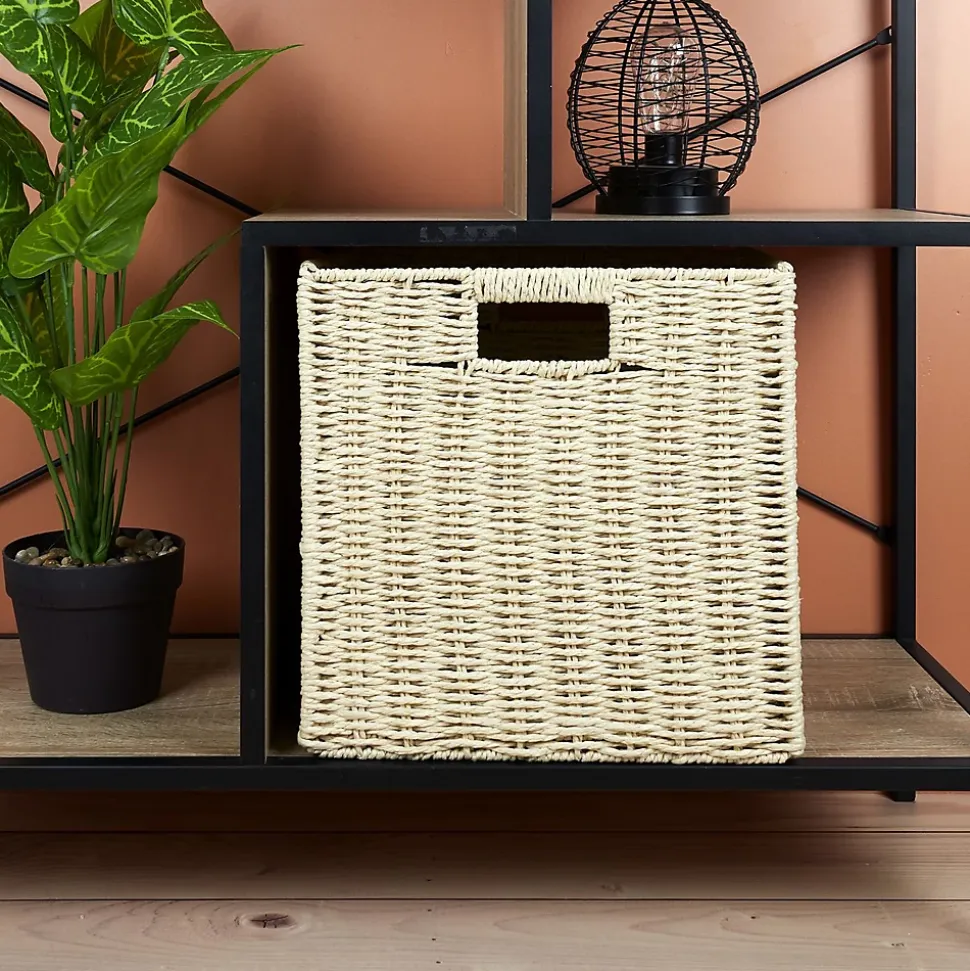 Cube de rangement tressé pliable