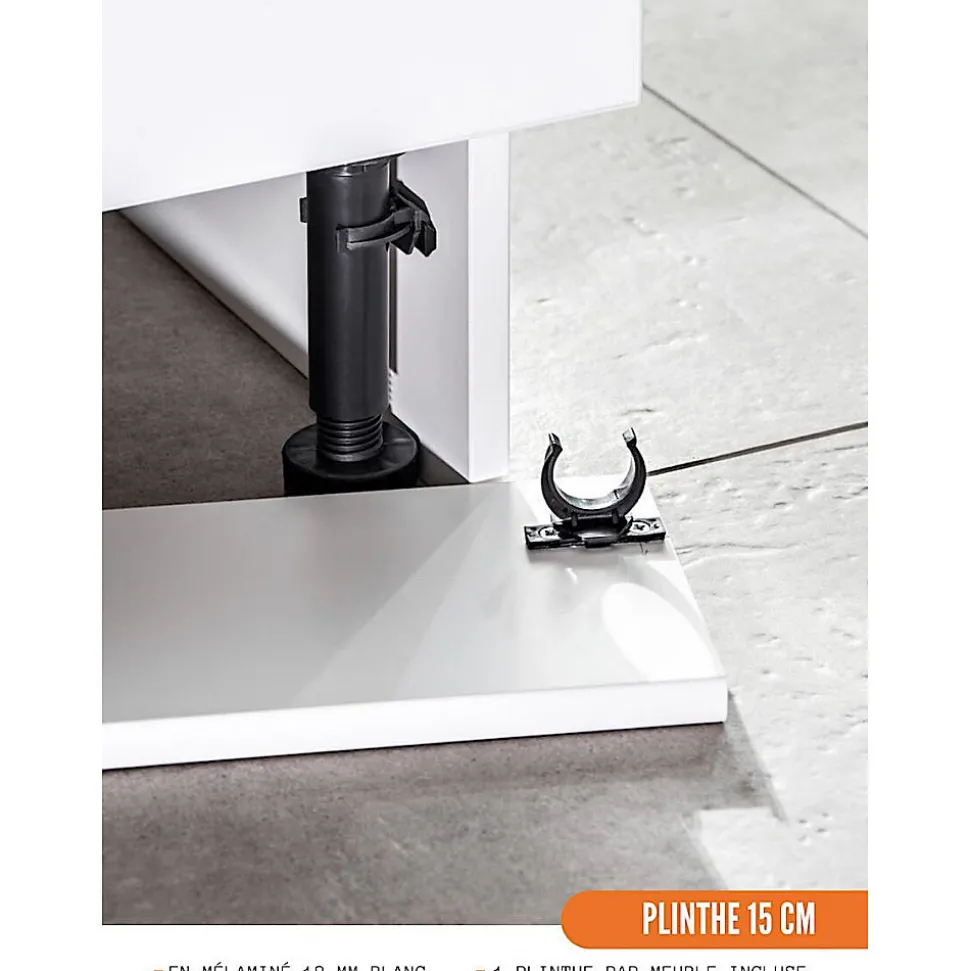 Cuisineandcie - Range bouteille Bellissi Blanc L 20 cm