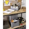 Curver Unibox Classic L 30 L, argent, boîte de rangement empilable modulable