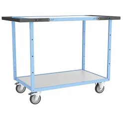 Desserte de bureau double poignée silencieux - 2 plateaux 850x500mm - Charge max 250kg - 880701521