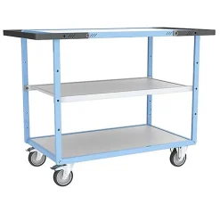 Desserte de bureau double poignée silencieux - 3 plateaux 850x500mm - Charge max 250kg - 880701522