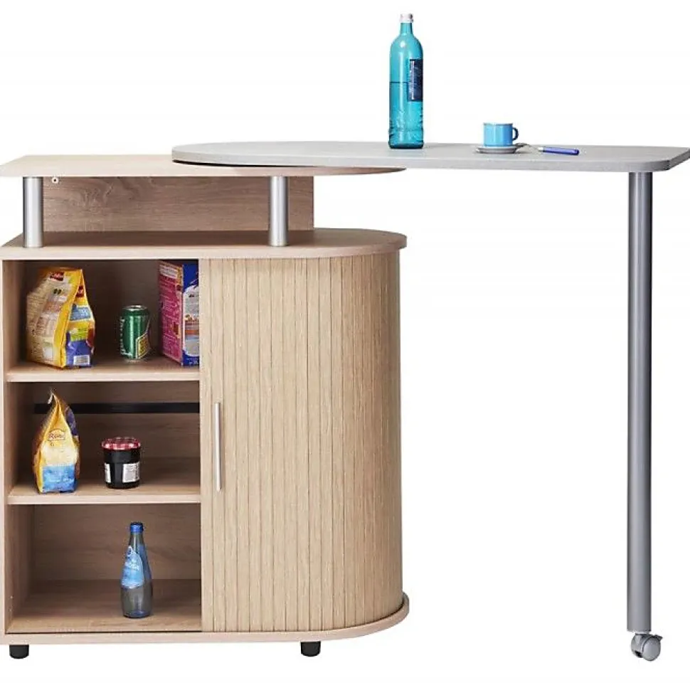 Desserte de cuisine Beaux Meubles Pas Chers chêne pivotante 110x55 cm