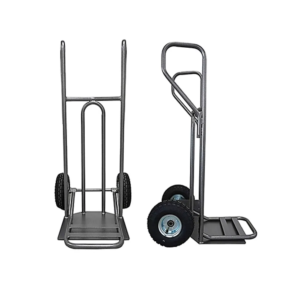 Diable - Pelle fixe 238x405mm - charge 250kg - Roues pneumatiques - DVPF2-RG-BR