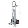 Diable 3 positions aluminium - Charge 250kg / 350kg - Roues gonflables - STC3
