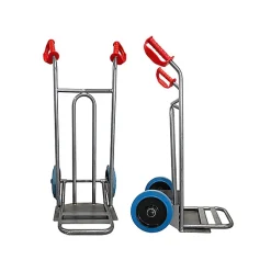 Diable acier charge 250kg - Roues increvables non tachantes silenc. - DVPO-RINC-BR