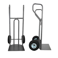 Diable acier charge 250kg - Roues caout. élast. noir silencieux - DVPF1-RSN