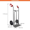 Diable acier charge 250kg - Roues caout. élast. noir silencieux - DVPO-RSN