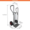 Diable acier charge 400kg - Roues caout. élast. noir silencieux - DVPF400-RSN