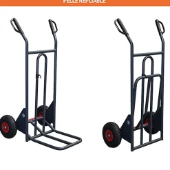 Diable basculement assisté - Roues increvables - Charge max 150kg - 810301122