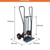 Diable basculement assisté - Roues pneumatiques - Charge max 350kg - 810310121