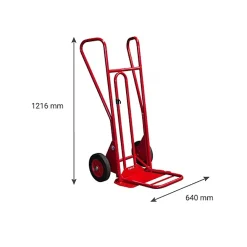 Diable bavette pliante et fixe 250kg - Roues caoutchouc - 810212020