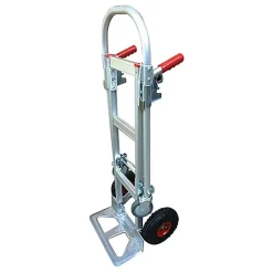 Diable chariot aluminium - Charge 250kg / 350kg - Roues increvables - STC2-RINC