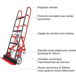 Diable de déménagement - Charge fragile 400kg - FM40