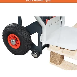 Diable dépalettiseur - Roues en caoutchouc silencieux - Charge max 250kg - 810401000