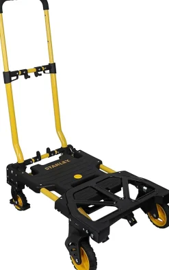 Diable 2en1 Pliable Déménagement (70kg) et Chariot de Transport (137kg) Roues Solides, Plastique,Acier Résistant