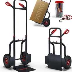 Diable pliable Chariot de transport charge max.200kg Hauteur réglable
