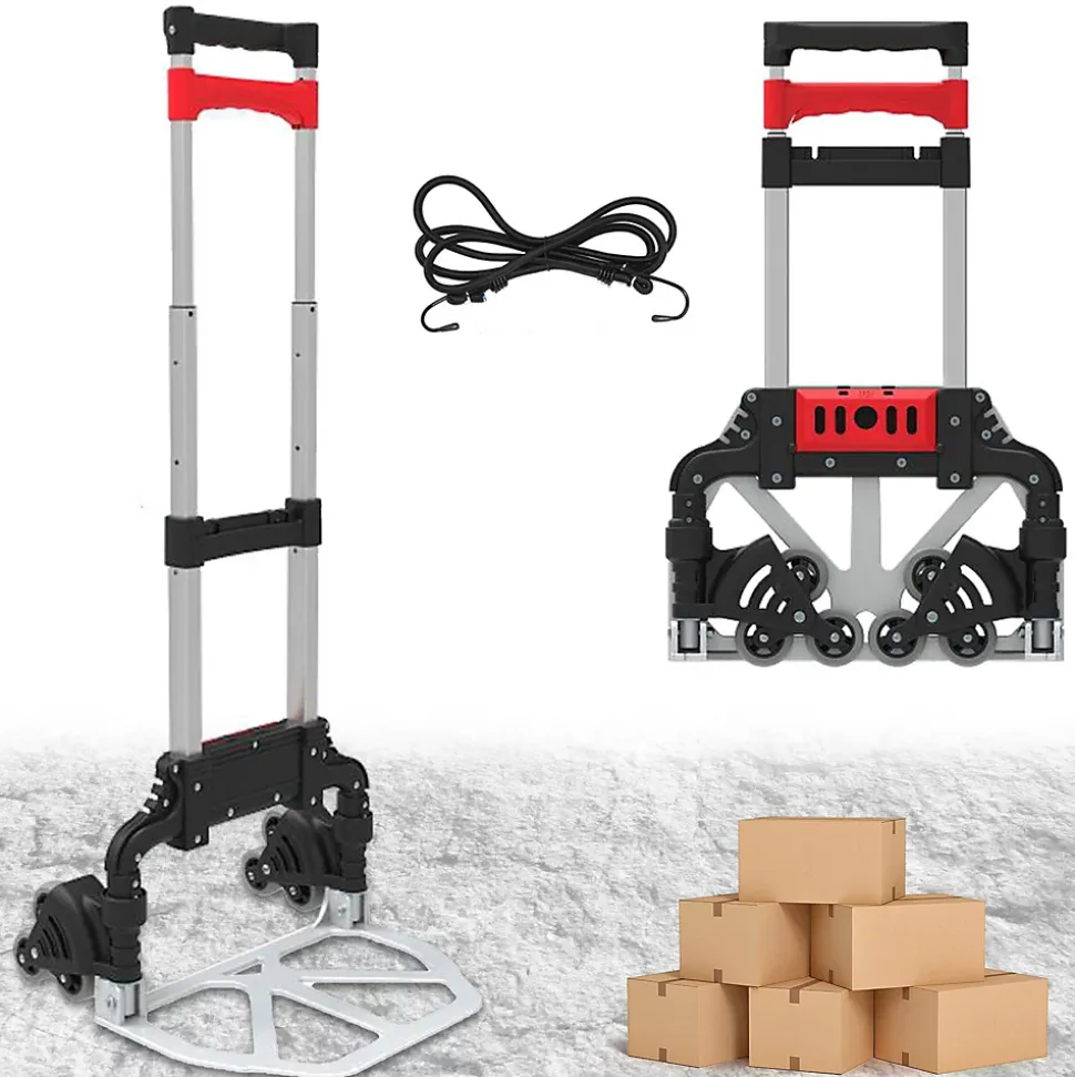 Diable pliable FISHTEC Léger Télescopique - Charge garantie 60 kg