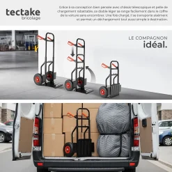 Diable pliable 200kg avec Châssis en acier