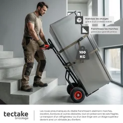 Diable pliable 200kg avec Châssis en acier