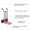 Diable pliant charge 250kg - Roues increvables - 810201022