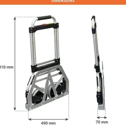 Diable pliant ultra compact - Charge max 100kg - 815007146