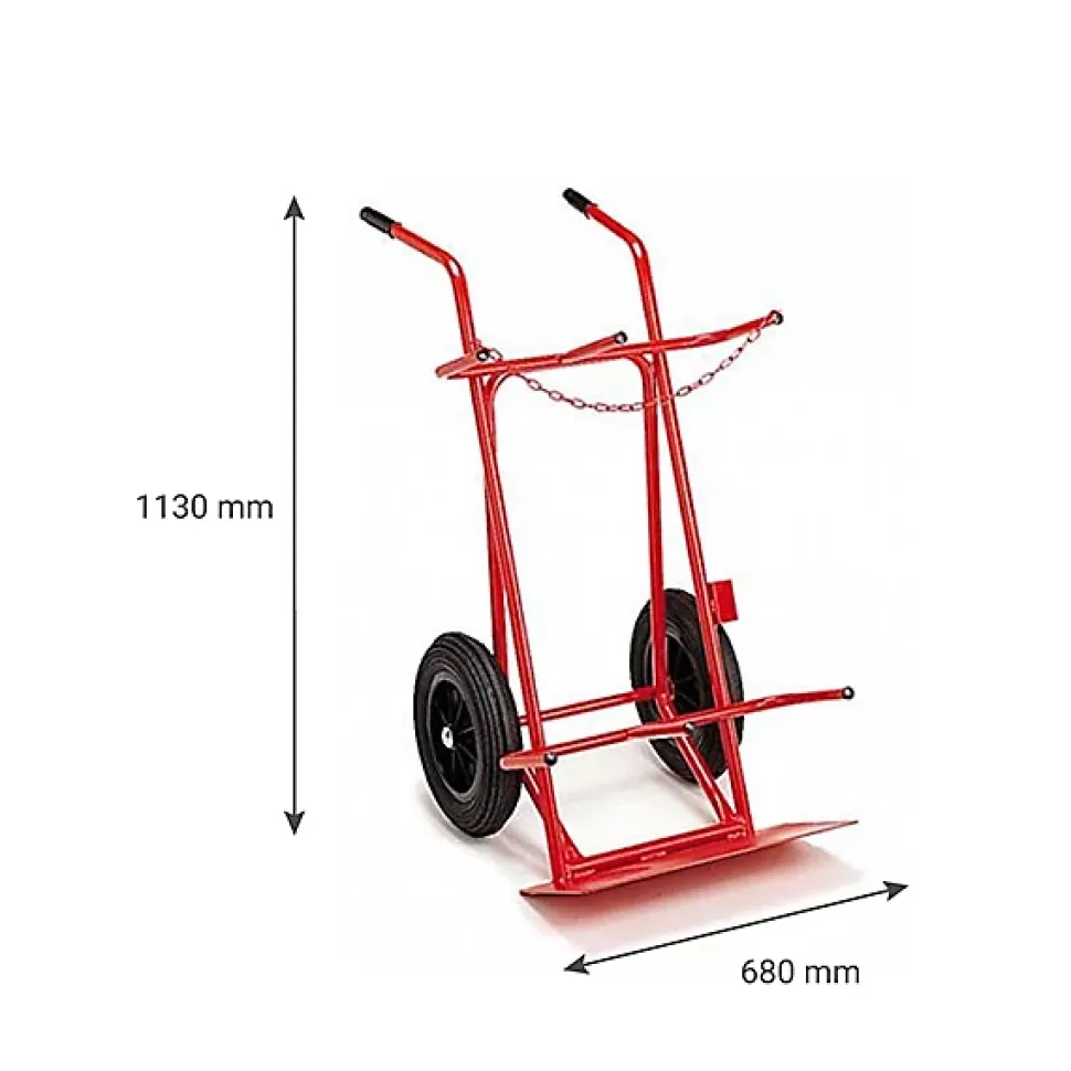 Diable porte bouteille 2 places - Roues caoutchouc semi élastique - DBAB31DON