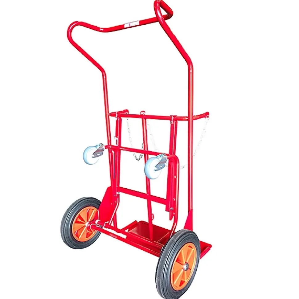 Diable porte bouteille basculable - 2 grandes bouteille - roues caoutchouc - 810007876