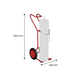 Diable porte bouteille pour chantier - 1 bouteille - Roues caoutchouc - 810007957