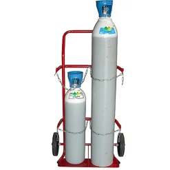 Diable porte bouteille pour poste à souder - 2 bouteilles - Roues caoutchouc - 810000151
