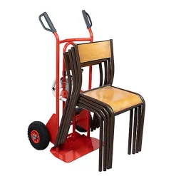 Diable porte chaises avec poignées fermées - Roues en caoutchouc - 810005345