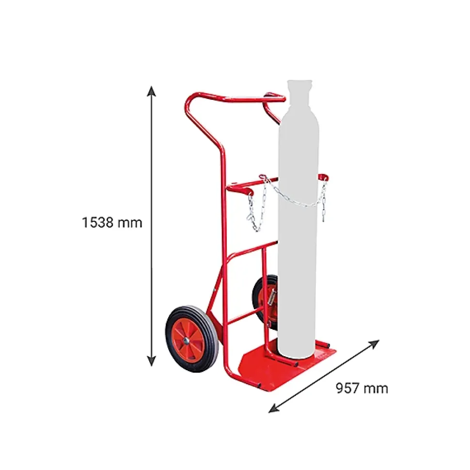 Diable porte-bouteille basculement assisté - Roues pneumatiques - 810009647
