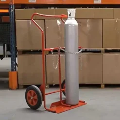 Diable porte-bouteilles pour chantier - 2 bouteilles - Roues caoutchouc - 810007956