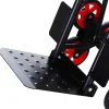 Diable pour escalier 6 roues diable repliable extensible 150 Kg - chariot pliable acier noir rouge