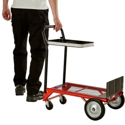 Diable/chariot capacité 80 kg en diable et 50 kg en chariot roues pneumatiques l.33 x P44,5 x H119 cm