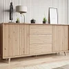 Diego - buffet - effet bois - 3 tiroirs et 2 portes - 180 cm - Best Mobilier