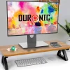 DM06-1 AW Rehausseur d'écran 62 x 30 cm Support pour moniteur Rehausse de 13,5 cm Espace ergonomique Rangement Duronic