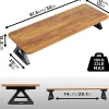 DM06-2 AW Rehausseur d'écran 82 x 30 cm Support pour moniteur Rehausse de 13,5 cm Espace ergonomique Rangement Duronic