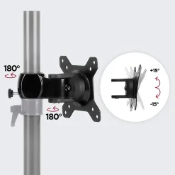 DM35 HEAD Tête VESA 75 100 pour bras de moniteur Permet d'ajouter un écran ou accessoire supplémentaire Duronic