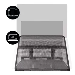 DM074 Rehausseur pour moniteur 28 x 33 cm Support d'écran Charge max 10 kg Hauteur ajustable avec 9 positions Duronic