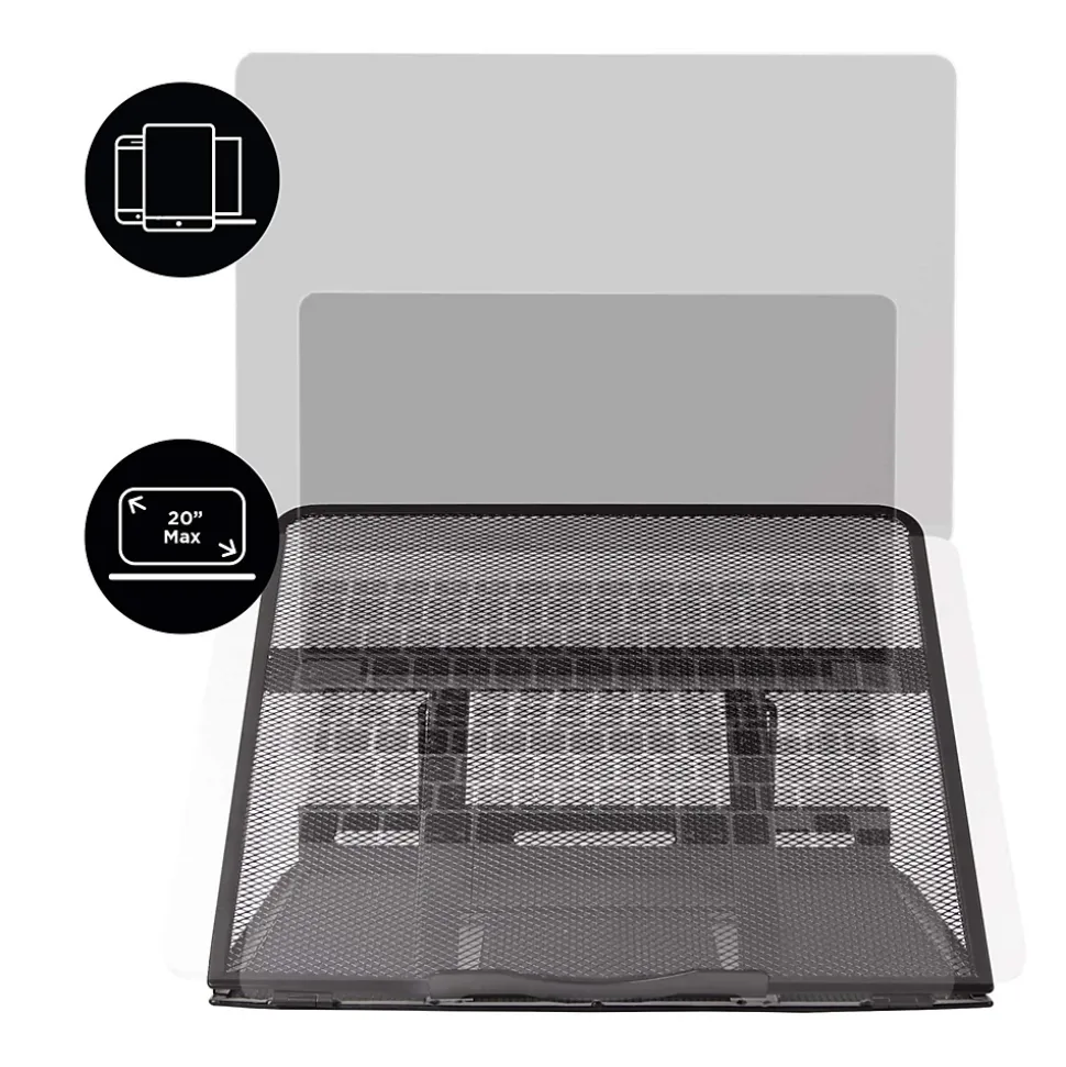 DM074 Rehausseur pour moniteur 28 x 33 cm Support d'écran Charge max 10 kg Hauteur ajustable avec 9 positions Duronic
