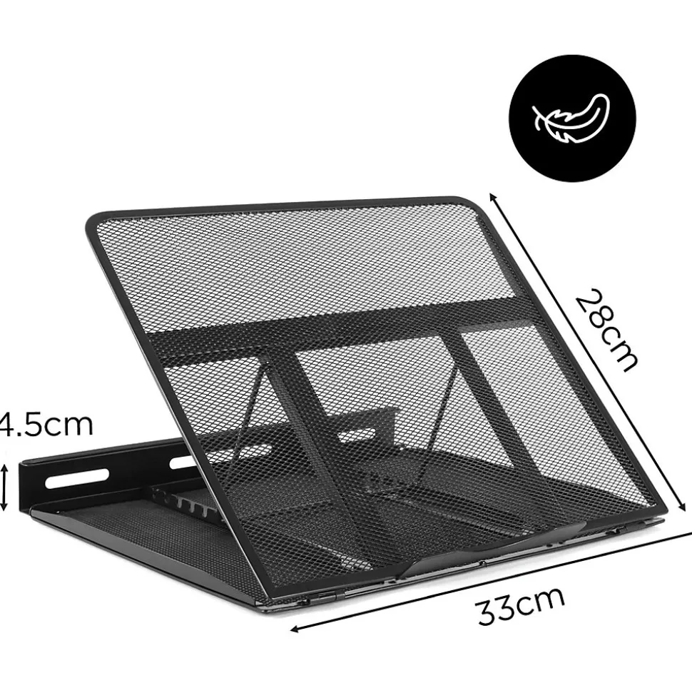 DM074 Rehausseur pour moniteur 28 x 33 cm Support d'écran Charge max 10 kg Hauteur ajustable avec 9 positions Duronic