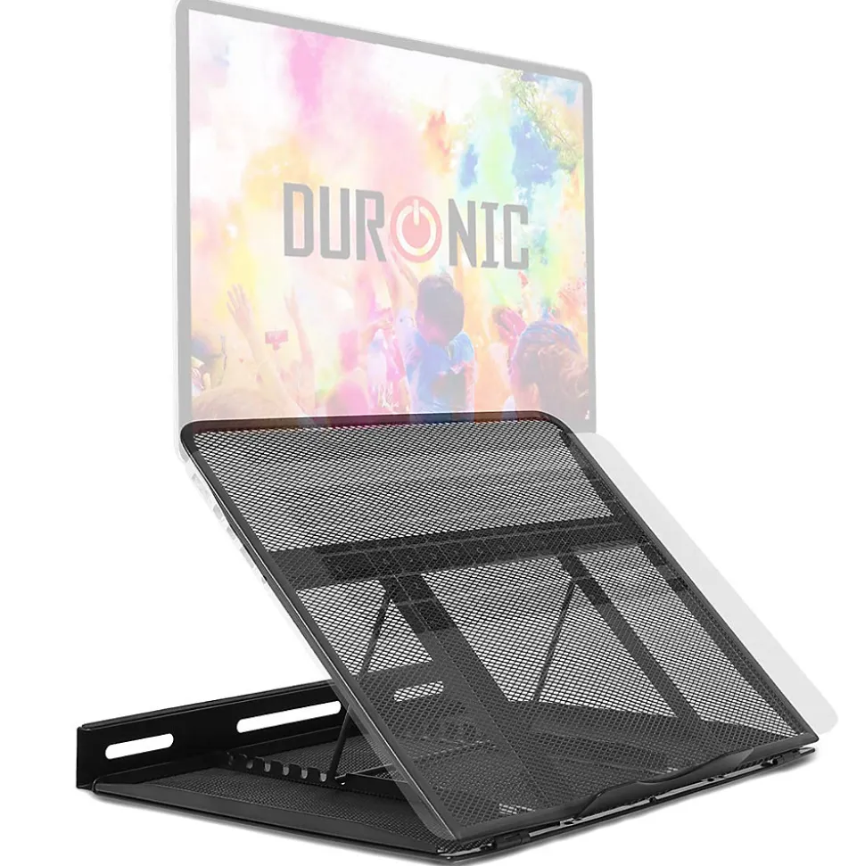 DM074 Rehausseur pour moniteur 28 x 33 cm Support d'écran Charge max 10 kg Hauteur ajustable avec 9 positions Duronic