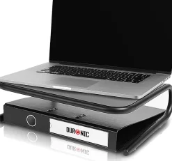 DM071 Rehausseur pour moniteur 24 x 35 cm Support d'écran Charge max 10 kg Hauteur 11 cm Espace de travail organisé Duronic