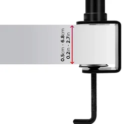 DM253 Support 3 écrans PC à pince pour bureau Bras de moniteur Rotatif Inclinable Pivotant Compatible VESA 75 100 Duronic