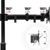 DM254 Support 4 écrans PC à pince pour bureau Bras de moniteur Rotatif Inclinable Pivotant Compatible VESA 75 100 Duronic