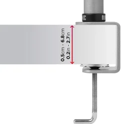 DM352 Support 2 écrans PC à pince pour bureau Bras de moniteur Rotatif Inclinable Pivotant Compatible VESA 75 100 Duronic