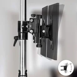 DM753 Support 3 écrans PC sur socle pour bureau Bras de moniteurs Rotatif Inclinable Pivotant Compatible VESA 75 100 Duronic