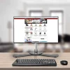DM751 Support écran PC sur socle pour bureau Bras de moniteur Rotatif Inclinable Pivotant Compatible VESA 75 100 Duronic
