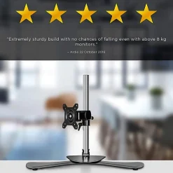 DM751 Support écran PC sur socle pour bureau Bras de moniteur Rotatif Inclinable Pivotant Compatible VESA 75 100 Duronic